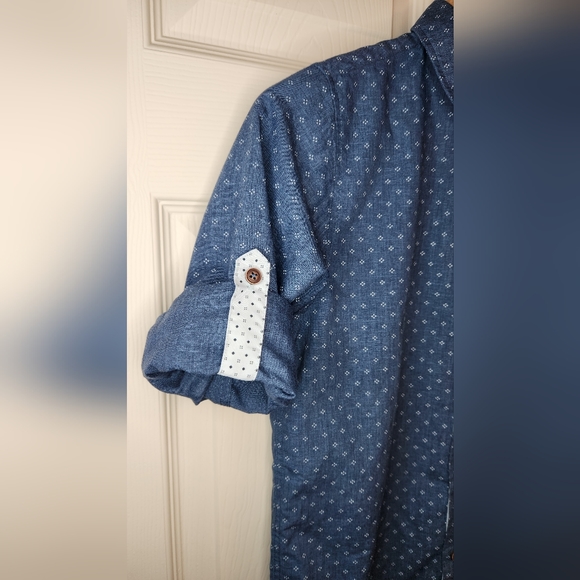 Boy's LEVEL 10 Langston Roll Tab Button Down Shirt - M (10-12) - Picture 5 of 7